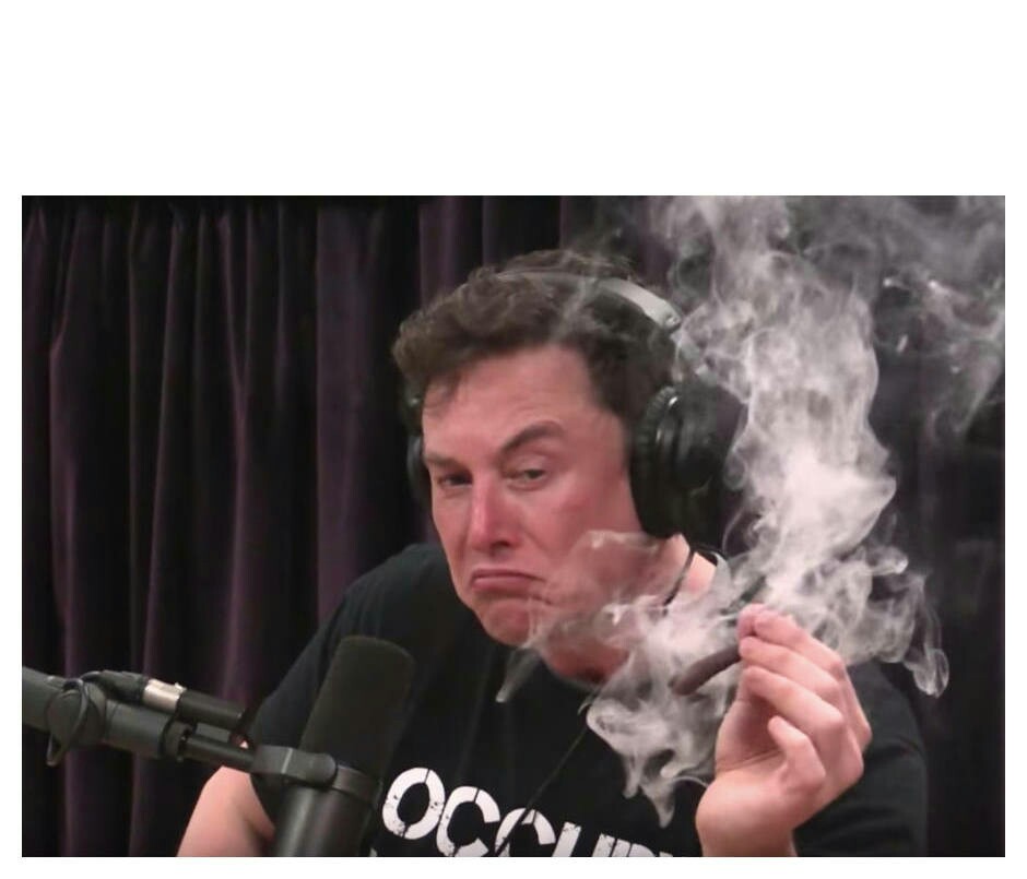 elon musk smoking stuffs Meme Template